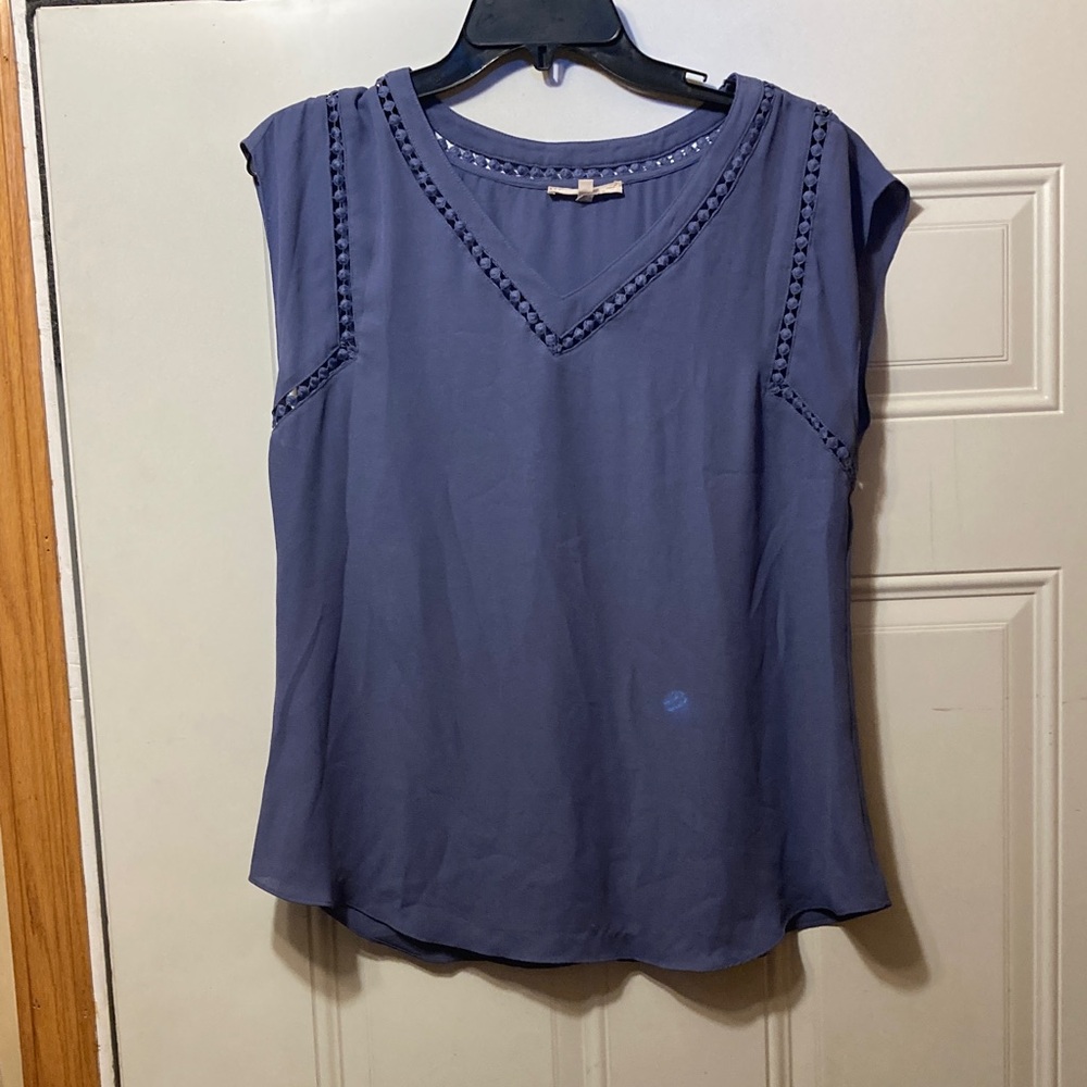 Women's Blue Sleeveless Top M